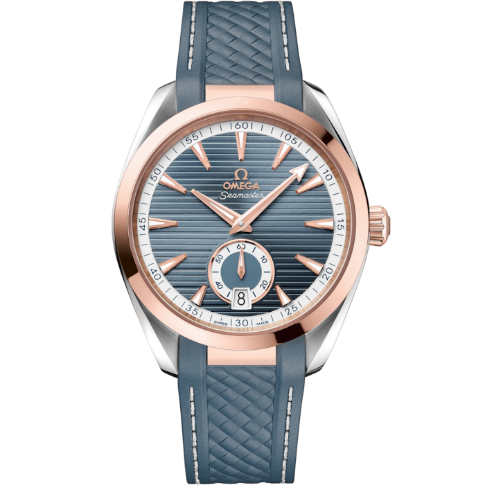 Omega Seamaster Aqua Terra 41mm Blue Dial Steel &amp; Sedna Gold 220.22.41.21.03.001 - WATCHXNYC