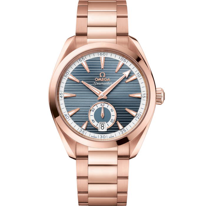 Omega Seamaster Aqua Terra 41mm Blue Dial Sedna Gold 220.50.41.21.03.001 - WATCHXNYC