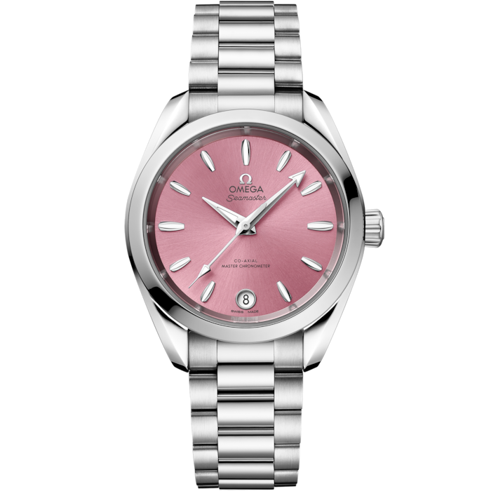 Omega Seamaster Aqua Terra 34mm Shell pink Dial Steel 220.10.34.20.10.003 - WATCHXNYC