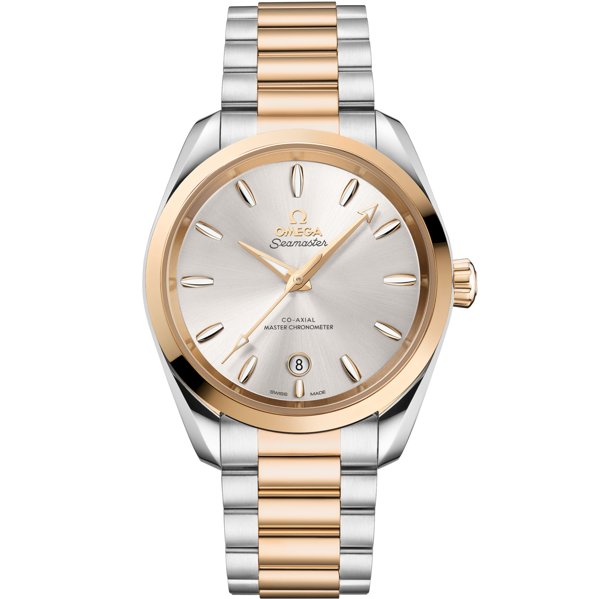 OMEGA Seamaster Aqua Terra 41 mm Atlantic blue Dial Stainless Steel and Sedna™ 18k Yellow Gold Bracelet 220.20.38.20.02.002 - WATCHXNYC