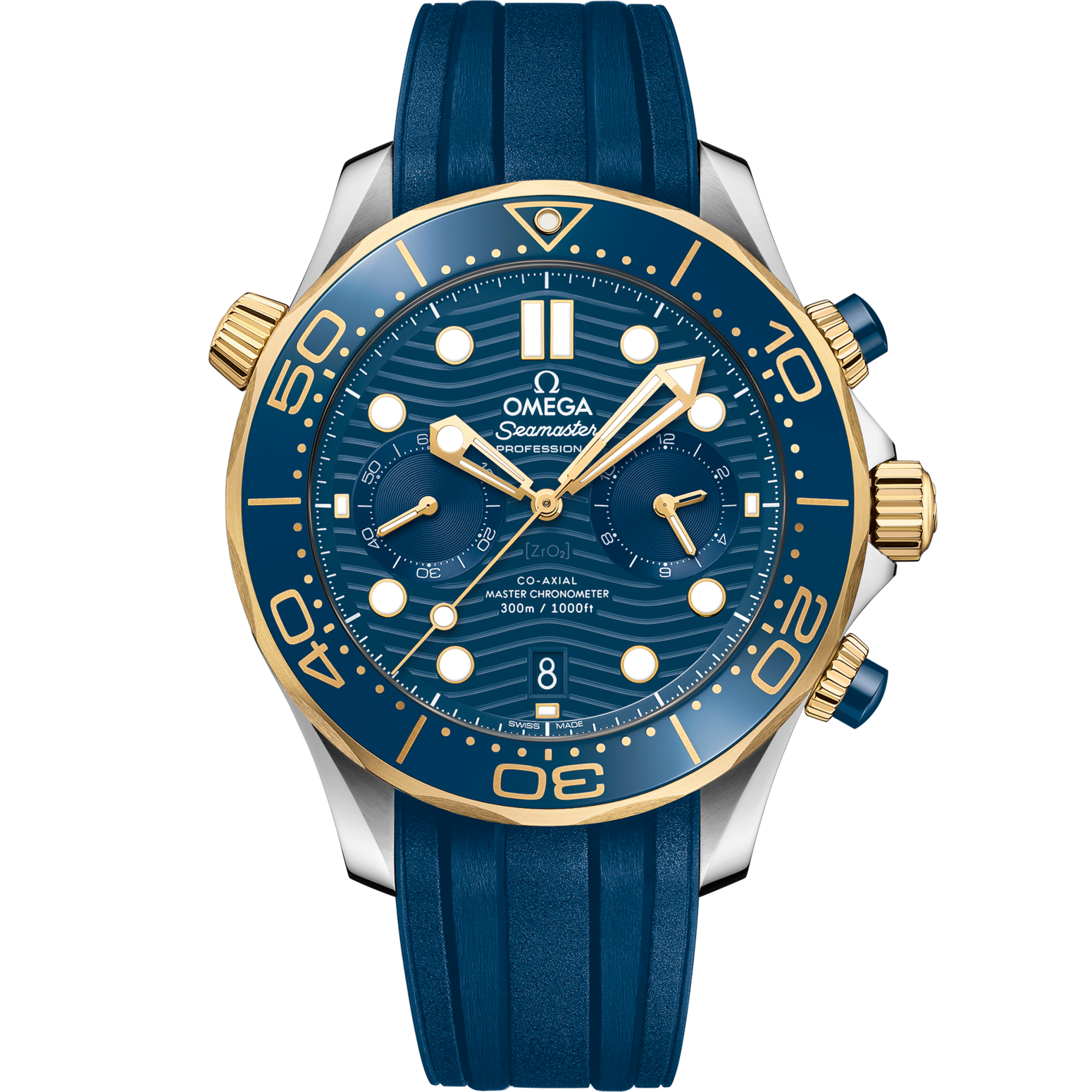 Omega Seamaster Diver 300M 44 mm Blue Dial Stainless Steel and 18k Yellow Gold Strap 210.22.44.51.03.001 - WATCHXNYC