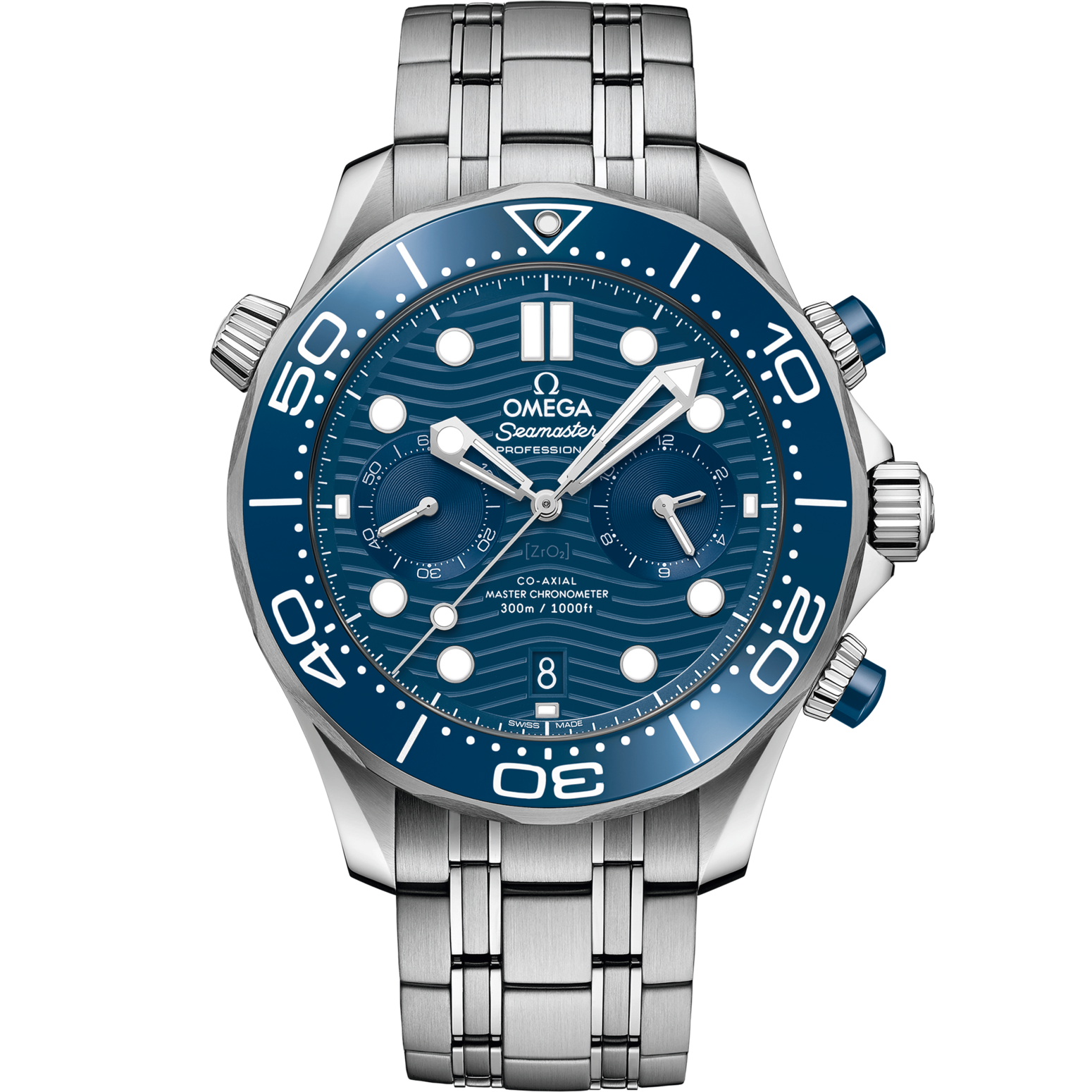 Omega Seamaster Diver 300M 44 mm Blue Dial Stainless Steel Bracelet 210.30.44.51.03.001 - WATCHXNYC