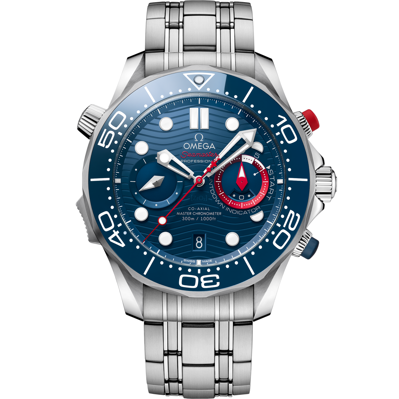 Omega Seamaster Diver 300M 44 mm Blue Dial Stainless Steel Bracelet 210.30.44.51.03.002 - WATCHXNYC