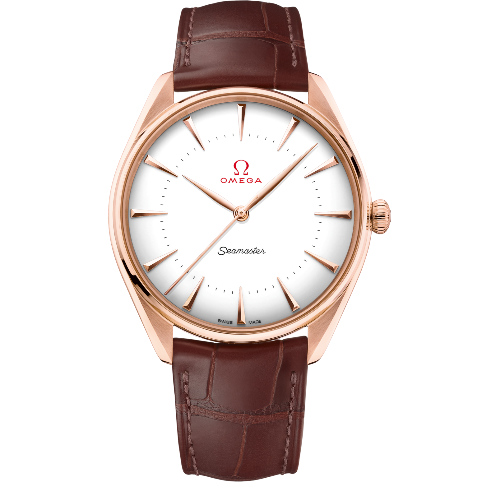 Omega Seamaster Olympic Official Timekeeper 39.5 mm White Dial Sedna™ 18k Rose Gold Strap 522.53.40.20.04.003 - WATCHXNYC