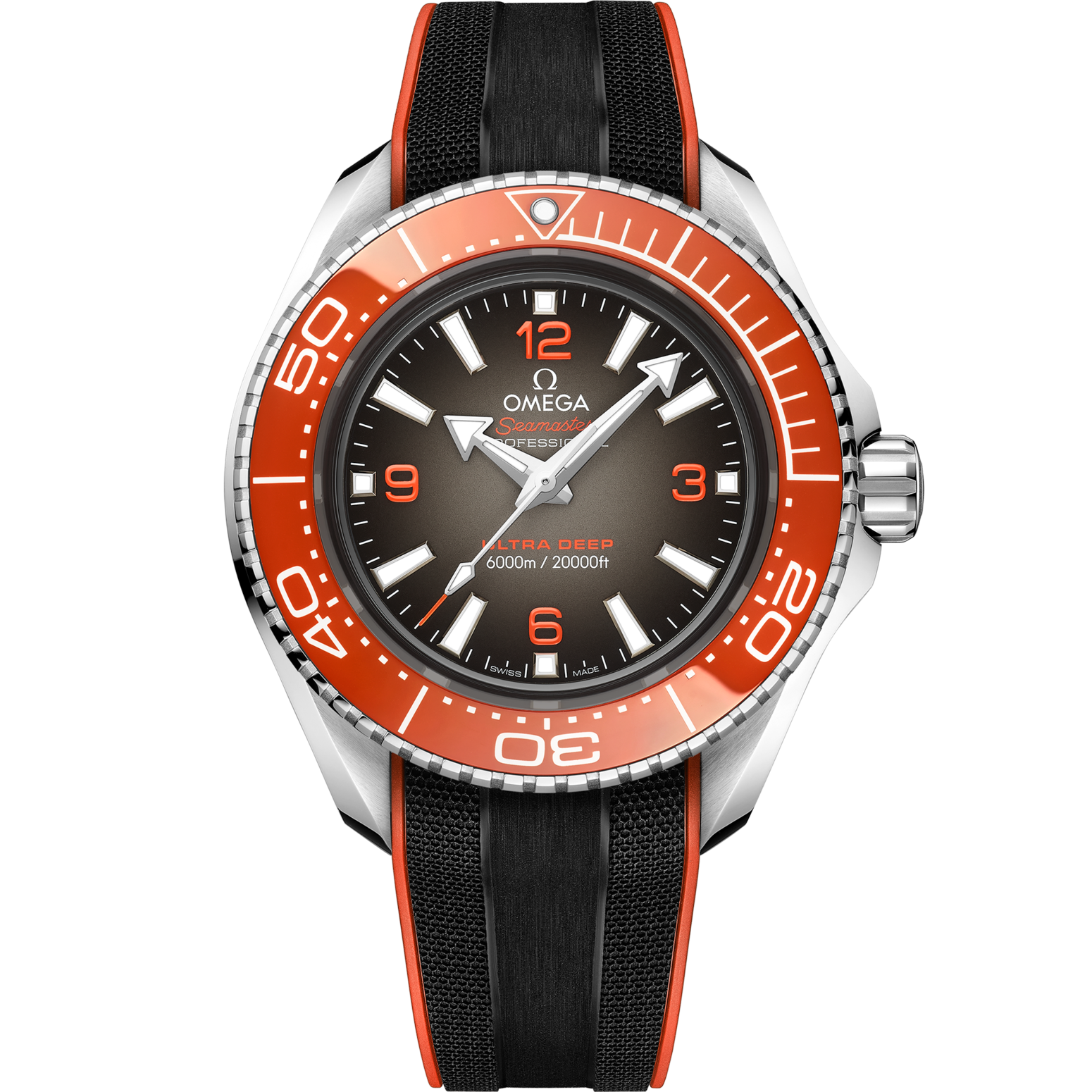 Omega Seamaster Planet Ocean 6000M 45.5 mm Grey Dial O‑MEGASTEEL Strap 215.32.46.21.06.001 - WATCHXNYC