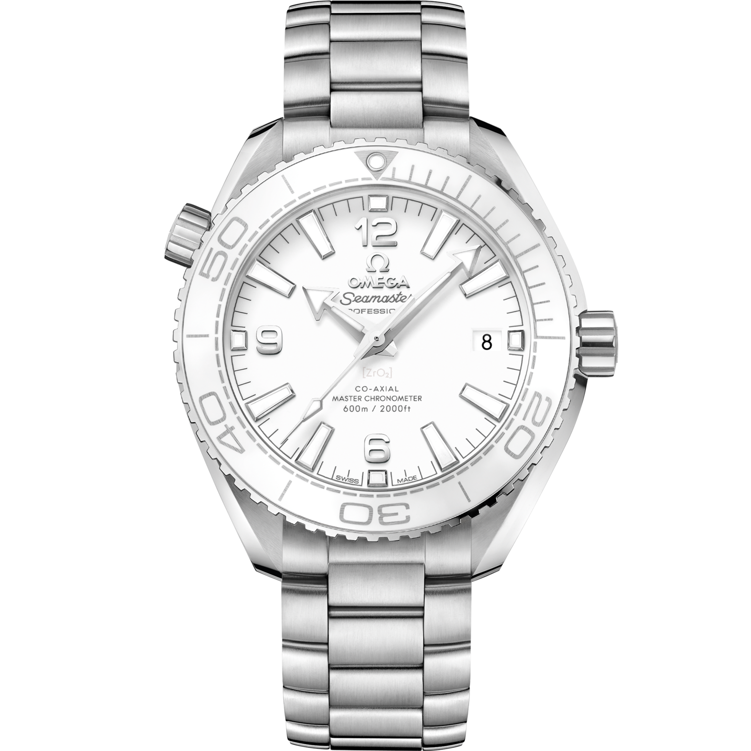 Omega Seamaster Planet Ocean 600M 39.5 mm White Dial Stainless Steel Bracelet 215.30.40.20.04.001 - WATCHXNYC