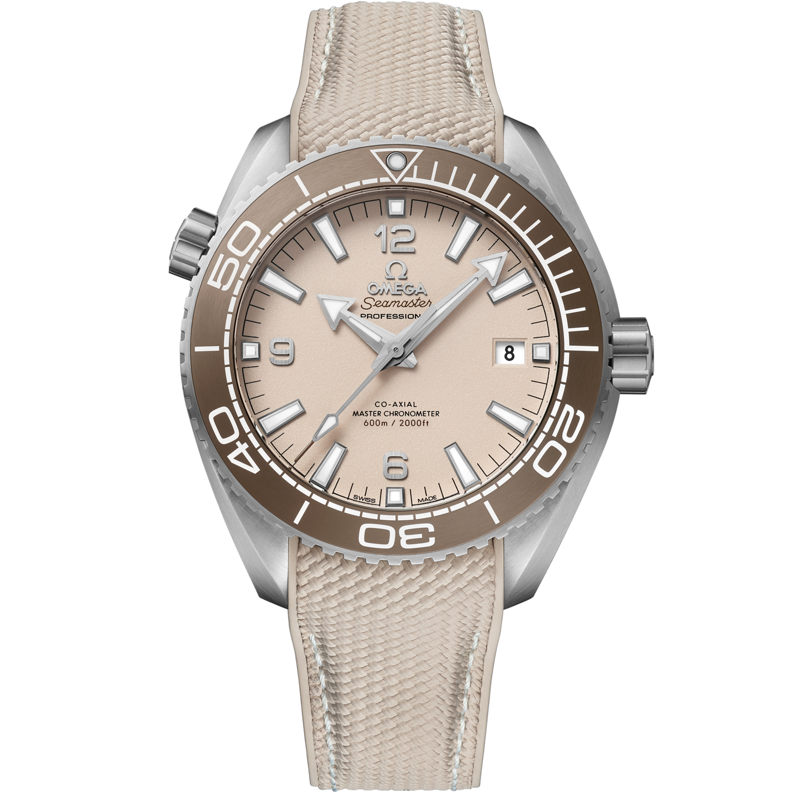 Omega Seamaster Planet Ocean 600M 43.5 mm Linen Dial Stainless Steel Strap 215.32.44.21.09.001 - WATCHXNYC