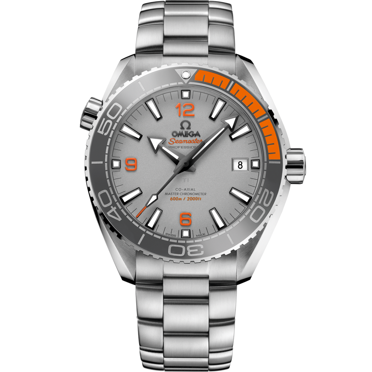Omega Seamaster Planet Ocean 600M 43.5 mm Grey Dial Titanium Bracelet 215.90.44.21.99.001 - WATCHXNYC
