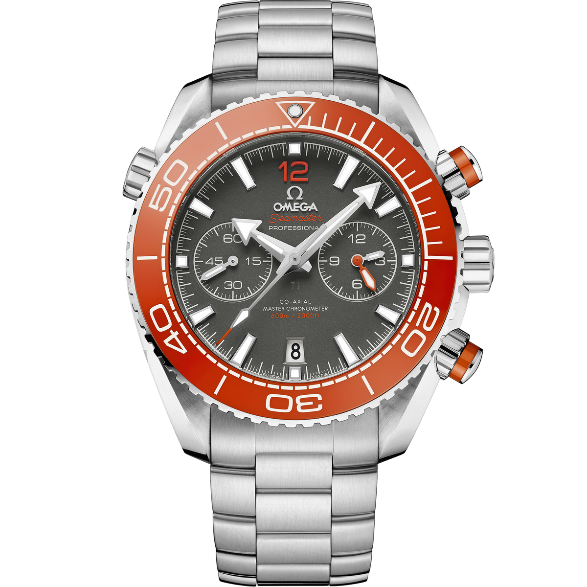 Omega Seamaster Planet Ocean 600M 45.5 mm Grey Dial Stainless Steel Bracelet 215.30.46.51.99.001 - WATCHXNYC