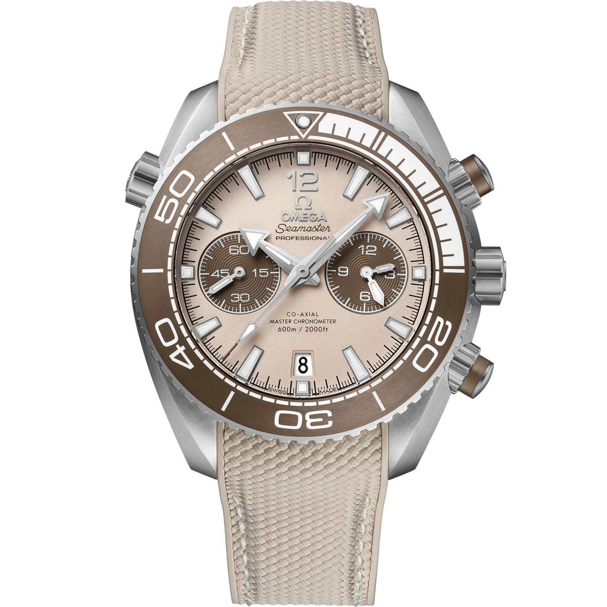 Omega Seamaster Planet Ocean 600M 45.5 mm Linen Dial Stainless Steel Strap 215.32.46.51.09.001 - WATCHXNYC
