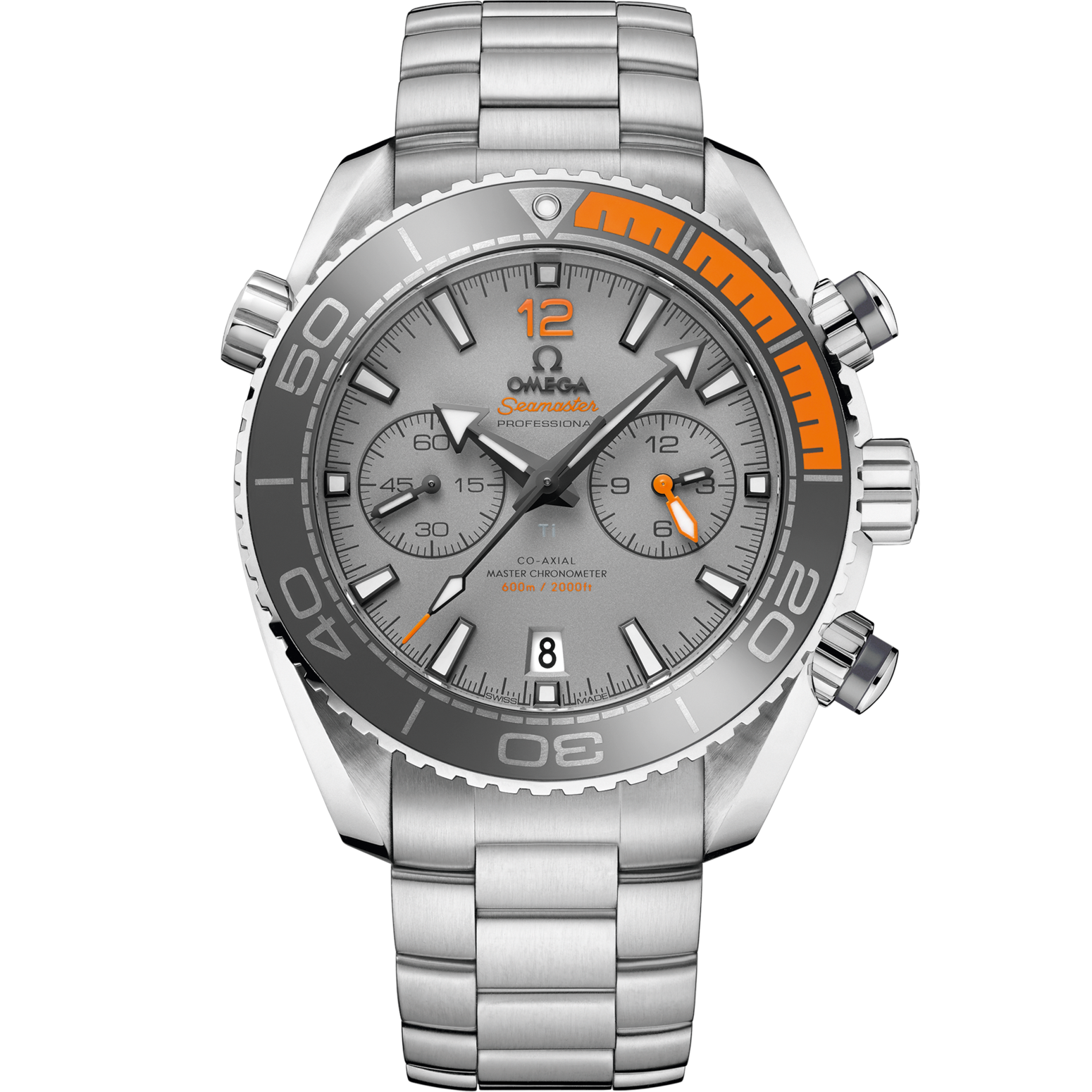 Omega Seamaster Planet Ocean 600M 45.5 mm Grey Dial Titanium Bracelet 215.90.46.51.99.001 - WATCHXNYC