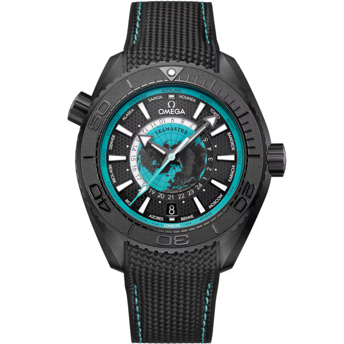 OMEGA Seamaster Planet Ocean 600M 45.5mm Black Dial Ceramic rubber strap 215.92.46.22.01.006 - WATCHXNYC