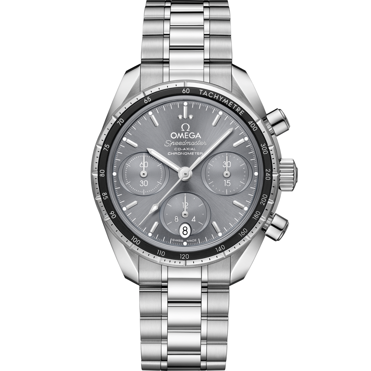 Omega Speedmaster 38  Grey Dia 38 mm l Stainless Steel  Bracelet 324.30.38.50.06.001 - WATCHXNYC
