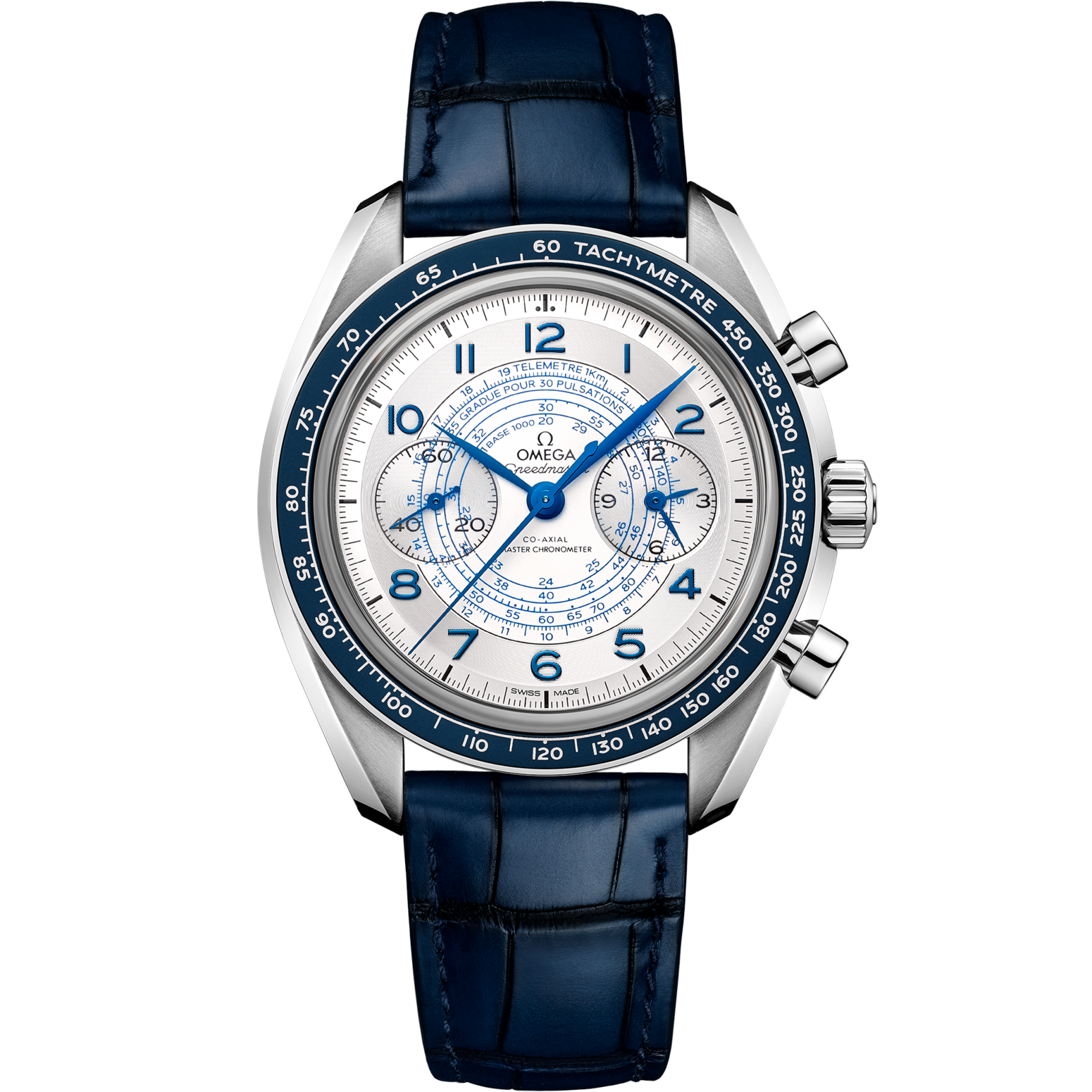Omega Speedmaster Chronoscope  Silver Dial 43 mm  Stainless Steel  Strap 329.33.43.51.02.001 - WATCHXNYC