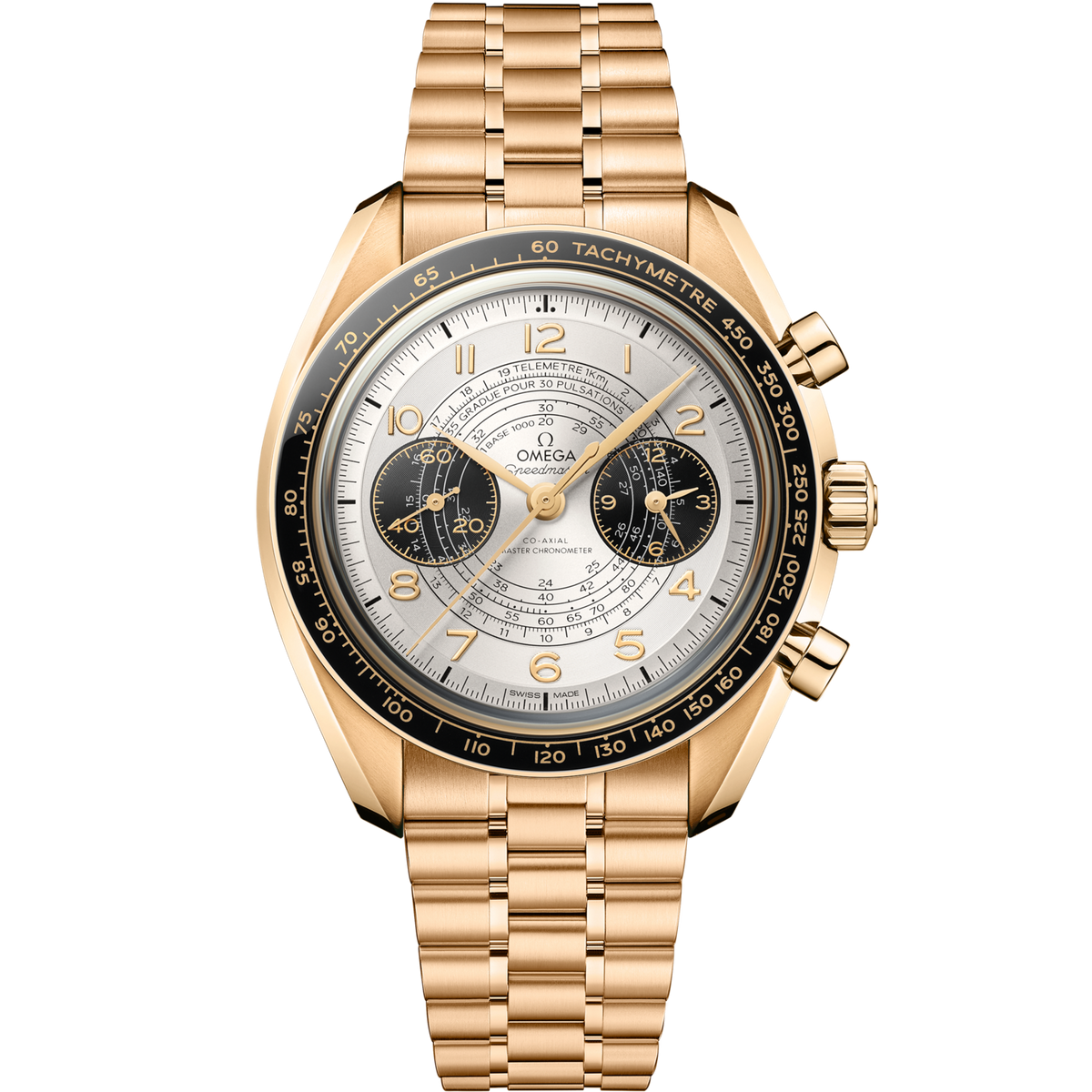Omega Speedmaster Chronoscope  Silver Dial 43 mm  Moonshine™ 18k Rose Gold Bracelet 522.60.43.51.02.001 - WATCHXNYC