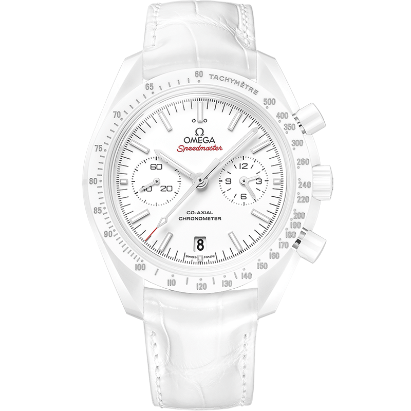 Omega SpeedmasterDark Side of the Moon 44.25 mm  White Dial White ceramic Strap 311.93.44.51.04.002 - WATCHXNYC