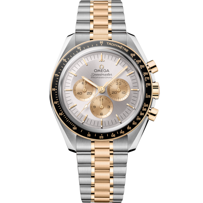 Omega Speedmaster Moonwatch Professional  42mm Silver Dial Steel Moonshine Gold 310.20.42.50.02.001 - WATCHXNYC