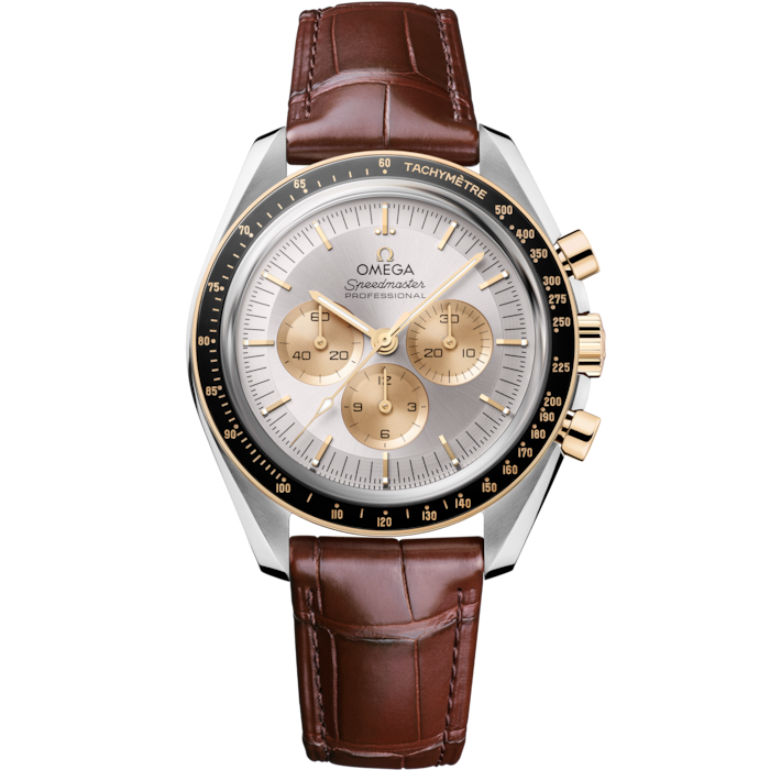 Omega Speedmaster Moonwatch Professional  42mm Silver Dial Steel Moonshine Gold 310.23.42.50.02.001 - WATCHXNYC