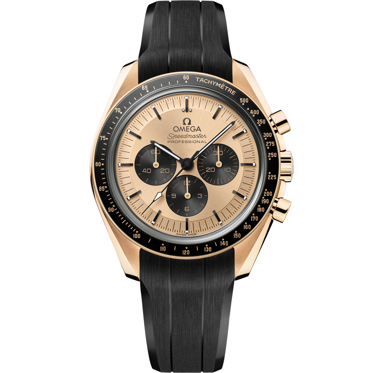 Omega Speedmaster Moonwatch Professional 42 mm Yellow Dial Moonshine™ 18k Yellow Gold Strap 310.62.42.50.99.001 - WATCHXNYC