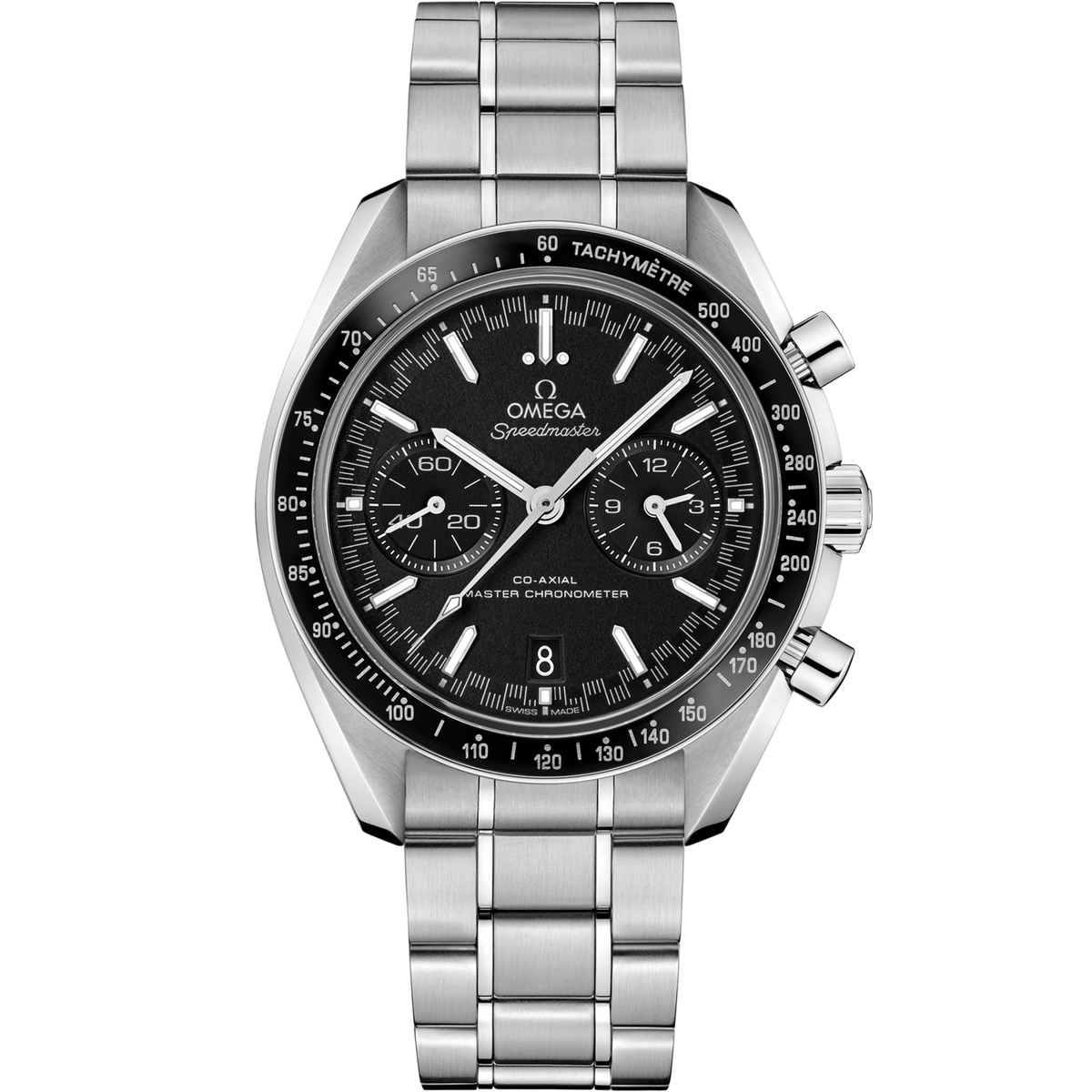 Omega Speedmaster  Racing  Black Dial 44.25 mm  Stainless Steel Bracelet 329.30.44.51.01.001 - WATCHXNYC