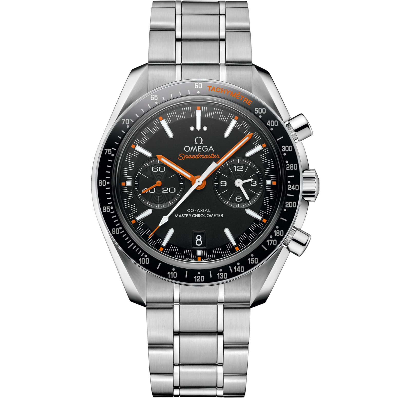 Omega Speedmaster Super Racing  Black Dial 44.25 mm  Stainless Steel Bracelet 329.30.44.51.01.002 - WATCHXNYC