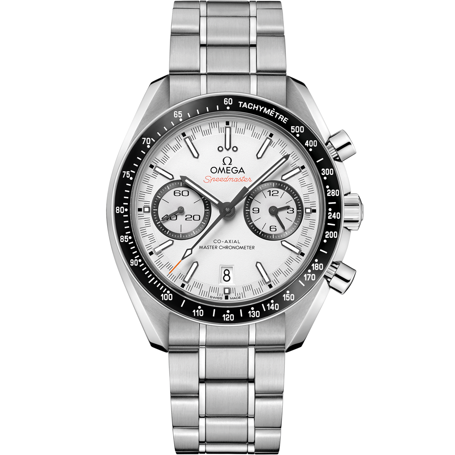 Omega Speedmaster  Racing  White Dial 44.25 mm  Stainless Steel Bracelet 329.30.44.51.04.001 - WATCHXNYC