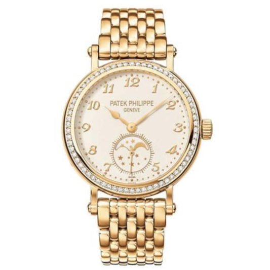 Patek Philippe Complications 33mm Grained Silvery-White Dial Yellow Gold 7121/1J-001 - WATCHXNYC