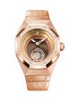 Audemars Piguet Royal Oak Concept Flying Tourbillon _x0093_Tamara Ralph_x0094_ 38.5 mm Satin Brown Dial with Diamonds 18-Carat Pink Gold   Strap 26630OR.GG.D626CR.01 - Wrist Boutique