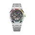 Audemars Piguet Royal Oak Frosted Gold Double Balance Wheel Openworked 41 mm Slate Grey Dial with Diamonds 18-Carat White Gold Bracelet 15412BC.YG.1224BC.03-B