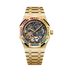 Audemars Piguet Royal Oak Frosted Gold Double Balance Wheel Openworked 41 mm Slate Grey Dial with Diamonds 18-Carat Yellow Gold Bracelet 15412BA.YG.1224BA.01-B