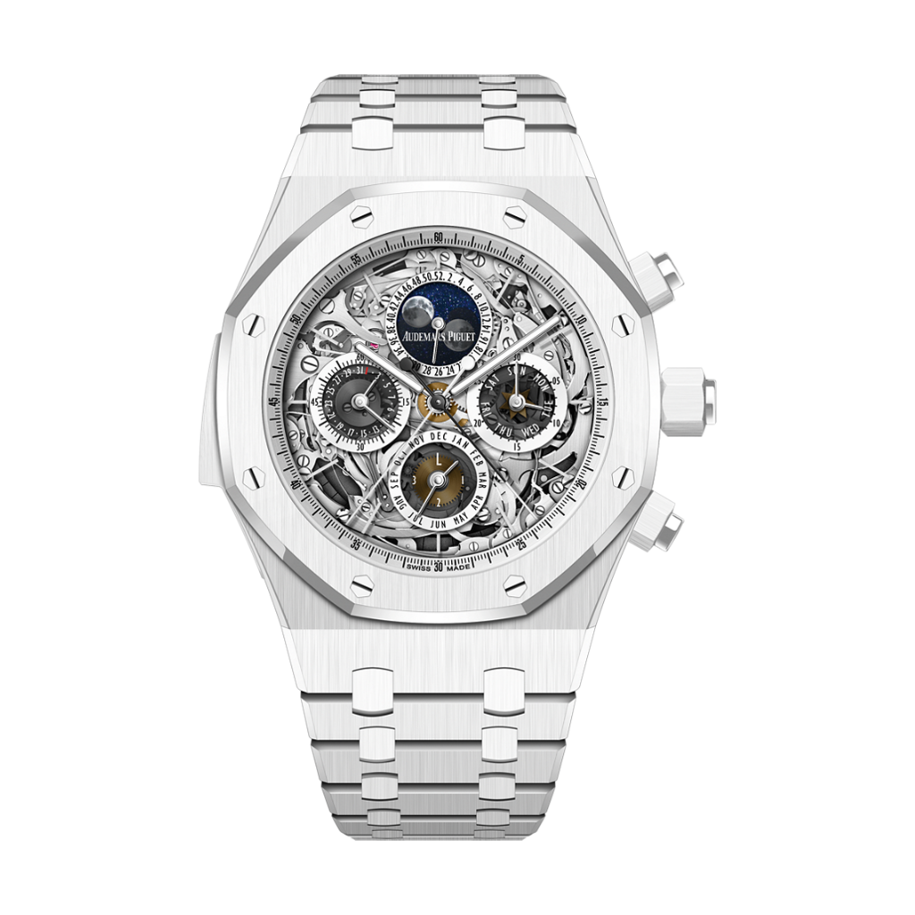 Audemars Piguet Royal Oak Grande Complication 44 mm White Dial White Ceramic Bracelet 26605CB.OO.1248CB.01 - WATCHXNYC