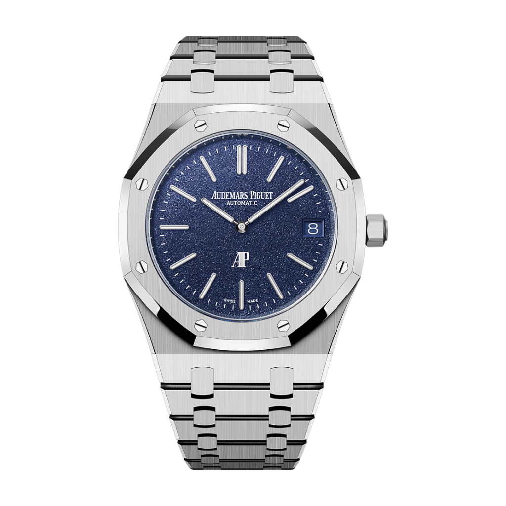 Audemars Piguet Royal Oak _x0093_Jumbo_x0094_ Extra-Thin 39 mm Blue  Dial 18-Carat White Gold Bracelet 16202BC.OO.1240BC.02 - WATCHXNYC