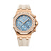 Audemars Piguet Royal Oak Offshore Selfwinding Chronograph 37 mm Light Blue Dial with Diamonds 18-Carat Pink Gold Rubber Strap 26231OR.ZZ.A085CA.01