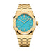 Audemars Piguet Royal Oak Selfwinding 37 mm Turquoise Dial 18-Carat Yellow Gold Bracelet 15550BA.OO.1356BA.01