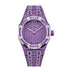 Audemars Piguet Royal Oak Selfwinding Amethyst "50th Anniversary" 37 mm Diamond Paved Dial 18-Carat White Gold Bracelet 15554BC.AY.1274BC.01