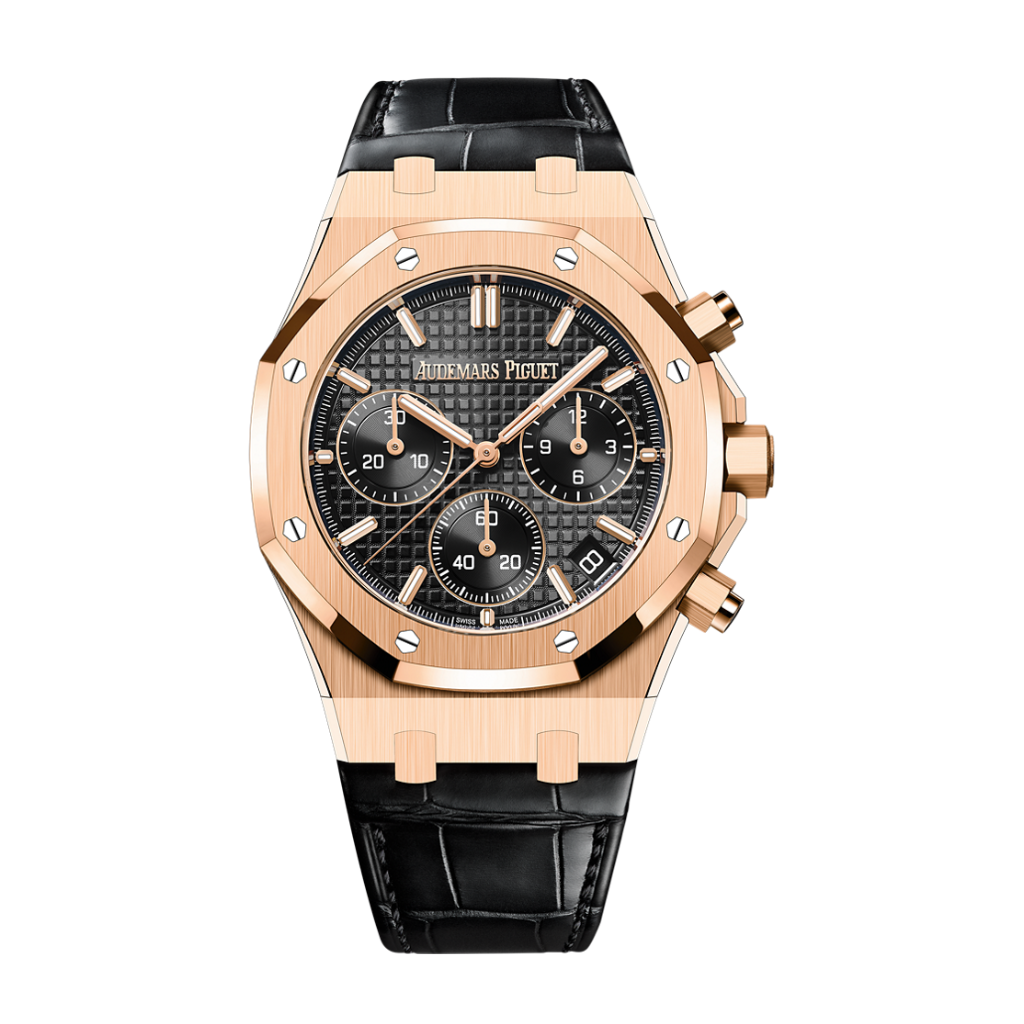 Audemars Piguet Royal Oak Selfwinding Chronograph 41 mm Black  Dial 18-Carat Pink Gold   Strap 26240OR.OO.D002CR.02 - WATCHXNYC