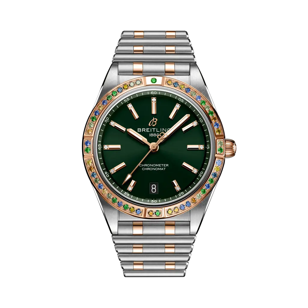 Breitling Chronomat Automatic 36 South Sea 36 mm Green Dial Stainless Steel &amp; 18K Red Gold Bracelet U10380611L1U1 - WATCHXNYC
