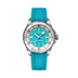 Breitling Superocean Automatic 36 mm  White And Sky Blue Dial Stainless Steel Rubber Turquoise Strap A17377211C1S1