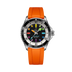 Breitling Superocean Automatic 42 mm Black And White Dial Stainless Steel Rubber Orange  Strap A17375211B2S3