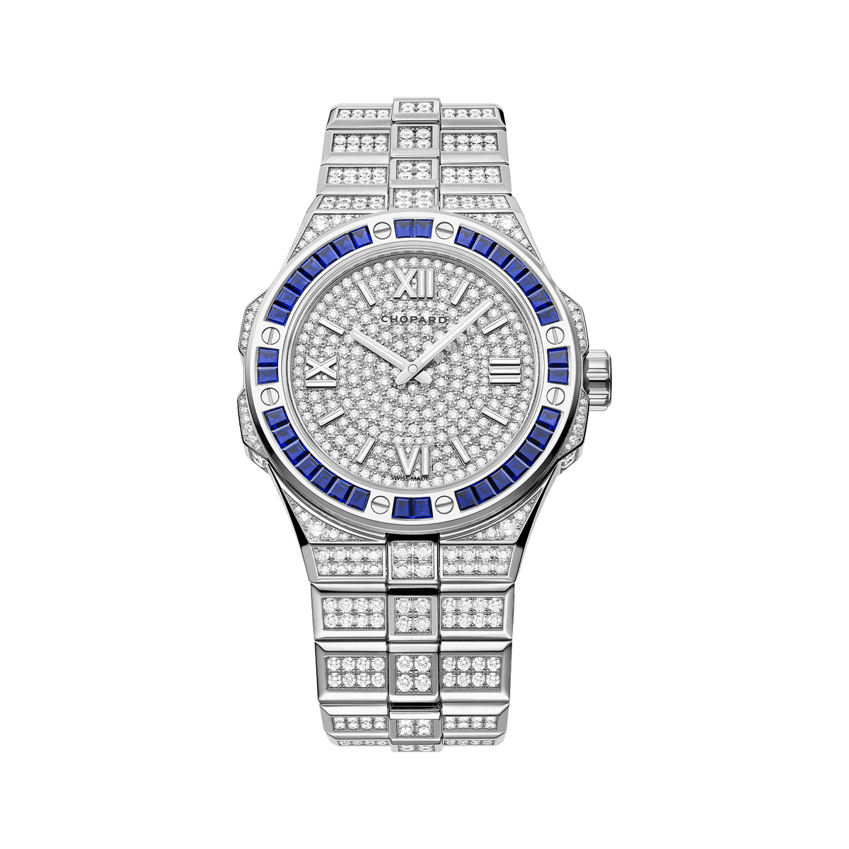 Chopard Alpine Eagle 41 mm Diamond Paved Dial White Gold Bracelet 295363-1002 - WATCHXNYC