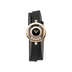 Chopard Happy Diamonds Icons 26 mm Black Dial with Diamonds 18k Rose Gold   Leather Strap 209415-5004