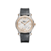 Chopard Happy Sport 36 mm Silver Dial with Diamonds 18K Rose Gold And Stainless Steel   Leather Strap 278559-6003