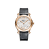 Chopard Happy Sport 36 mm Silver Dial with Diamonds 18k Rose Gold   Leather Strap 274808-5001