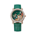 Chopard Happy Sport Métiers d'Art 40 mm Green Dial with Diamonds 18k Rose Gold   Leather Strap 274425-5002