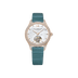 Chopard L.U.C Flying T Twin Ladies 35 mm White Mother-Of-Pearl Dial with Diamonds 18k Rose Gold   Leather Strap 131981-5001