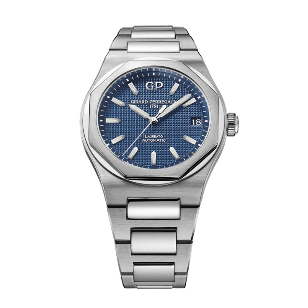 Girard-Perregaux Laureato 42 mm Blue Dial Stainless Steel Bracelet 81010-11-431-11A - WATCHXNYC