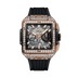Hublot Square Bang Unico King Gold Pavé 42 mm Transparent Dial with Diamonds Polished 18K King Gold Rubber Strap 821.OX.0180.RX.1604