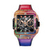Hublot Square Bang Unico King Gold Rainbow 42 mm Black Dial with Diamonds Polished 18K King Gold   Leather Strap 821.OX.0118.LR.0999