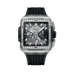 Hublot Square Bang Unico Titanium Diamonds 42 mm Transparent Dial with Diamonds Polished Titanium Rubber Strap 821.NX.0170.RX.1204