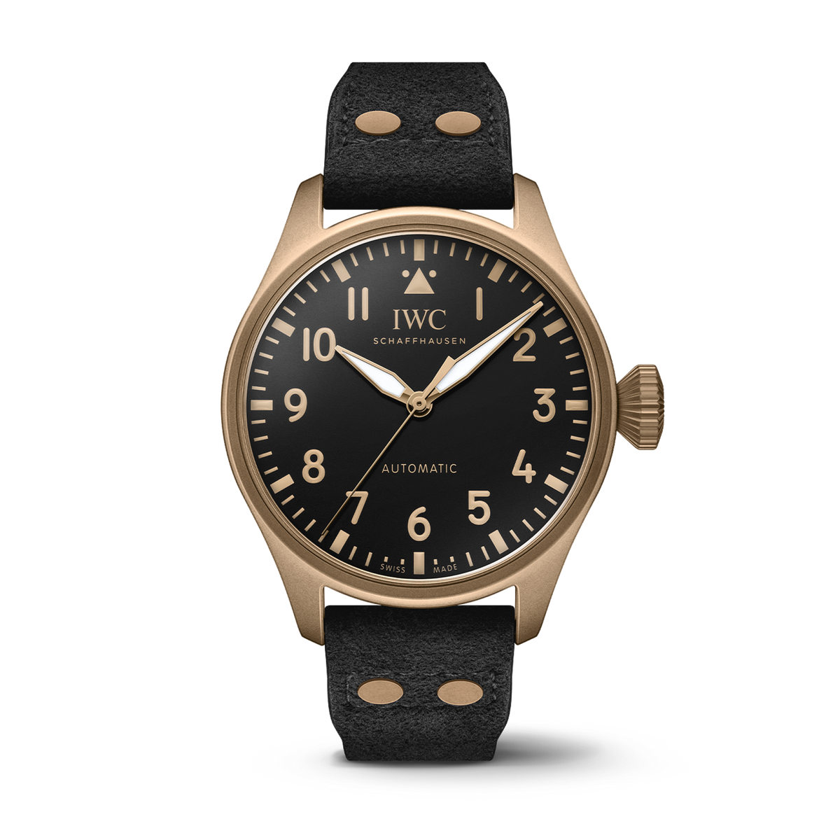 IWC Schaffhausen Big Pilot's Watch 43 Edition "Mr Porter" 43 mm Black Dial Bronze   Black alcantara strap IW329703 - WATCHXNYC